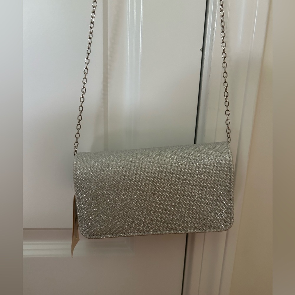 Estee & Lily Snap Closure Sparkle Clutch